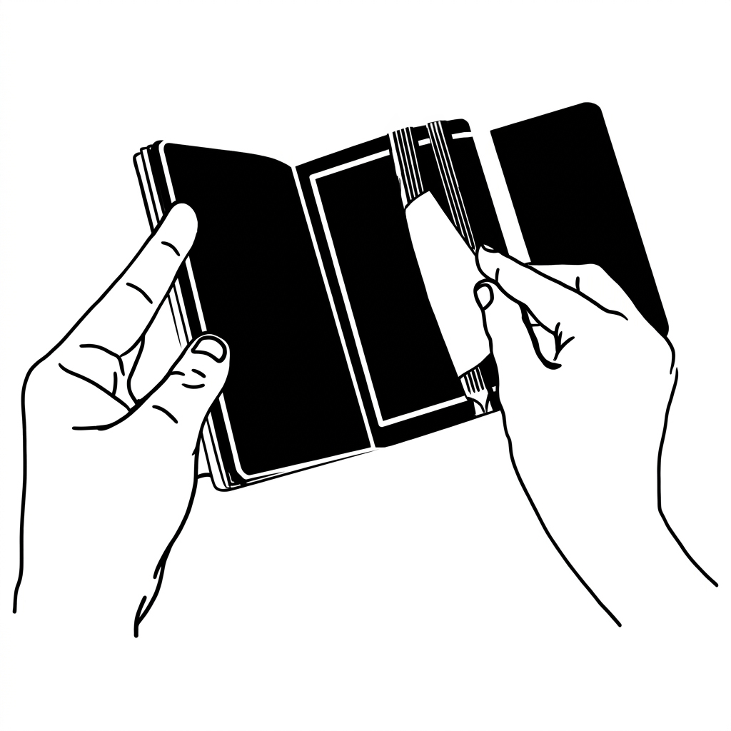 Illustrazione della tasca porta documenti