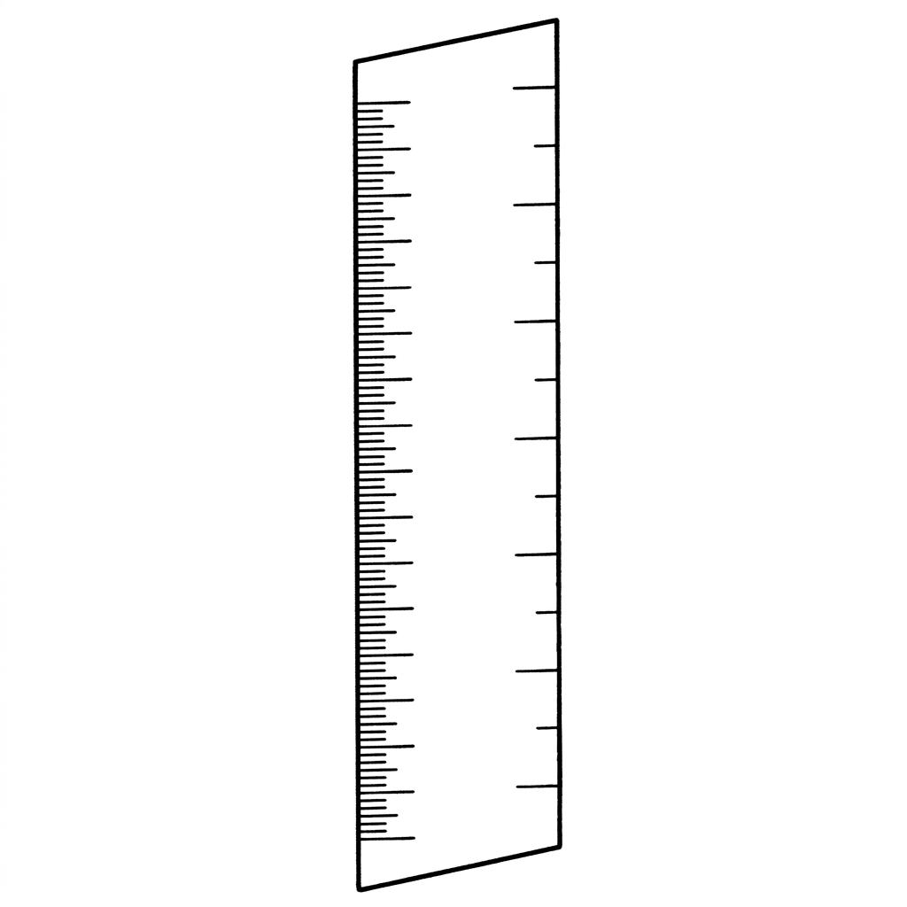Illustrazione del righello in cartoncino