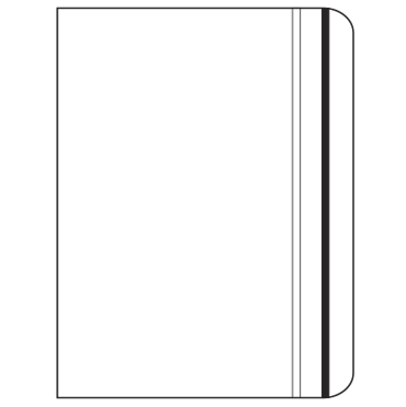 Disegno tecnico del taccuino Stifflex Extra Large